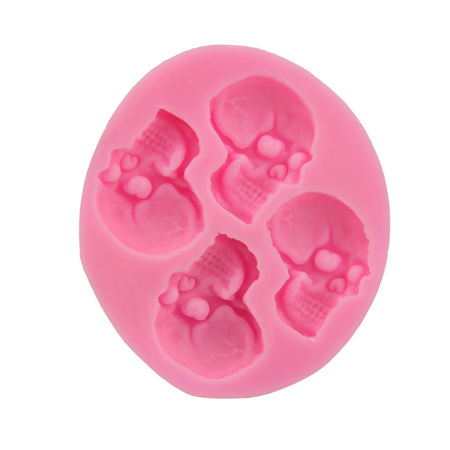 SILICONE MOULD - 4 Skulls