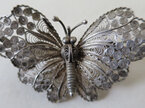 Silver butterfly brooch