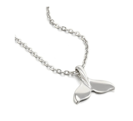 Silver Coloured Mermaid Tail Pendant Necklace