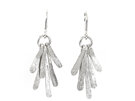silver flutter sterling leaves feathers dangle earrings lily griffin jewellery