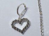 Silver Heart Pendant & Earring Set