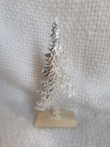 Silver tree ornament