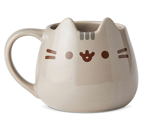 simply pusheen mug cat large sculpted