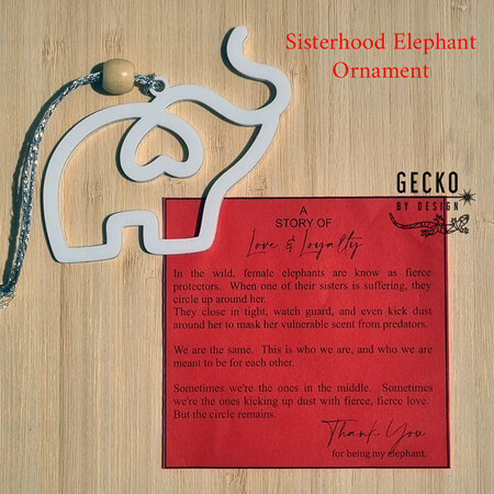 Sisterhood Elephant Ornament