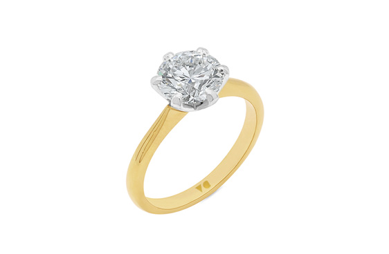 2.012ct brilliant diamond solitaire engagement ring