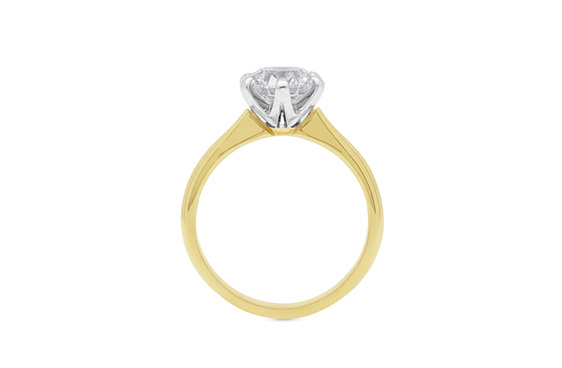 2.012ct brilliant diamond solitaire engagement ring