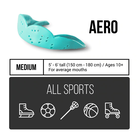 Size guide for medium mouthguard