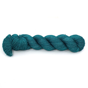 skein of 4ply Bluefaced Leicester wool in teal green