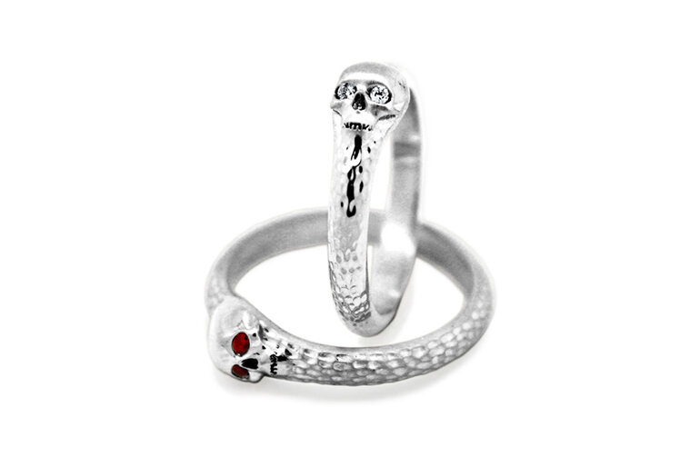 Skull ring ruby diamond gemstone eyes mens jewellery jewelry ring design