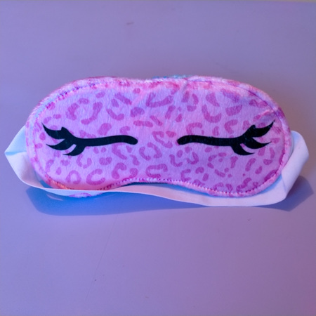 Sleep / Eye mask - Pink Cheetah print & Lashes