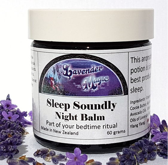 Sleep Soundly Night Balm with lavender and ylang ylang by Lavender Magic NZ