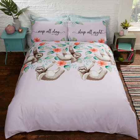 Sloths Single Duvet Cover Set