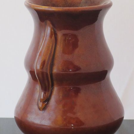 Small dark brown vase