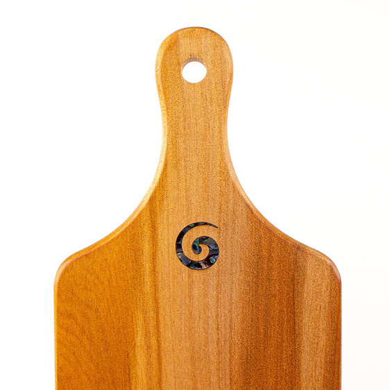 small handle board paua koru