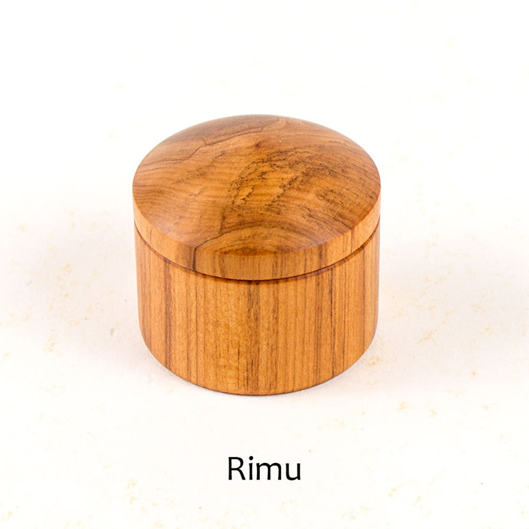 small round box made from nz rimu - made in new zealand
