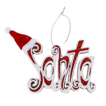 Small Santa word decoration