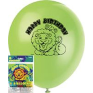 Smiling Safari Balloons pack of 8