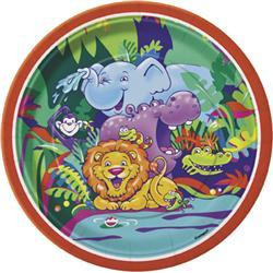 Smiling Safari party Plates - Pack of 8