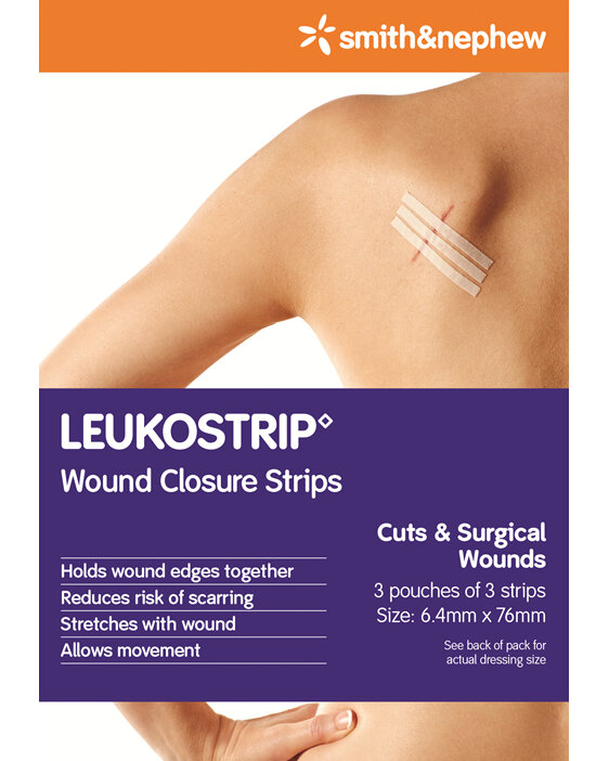 Smith & Nephew Leukostrip Clsr 6.4X76Mmx3 3/Cs Pk