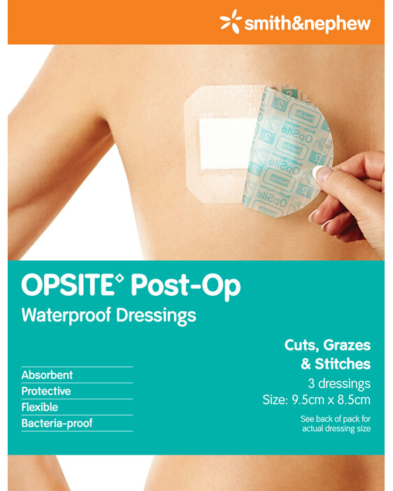 Smith & Nephew Opsite P/Op Dres 9.5X8.5Cm 3/Cs Pk