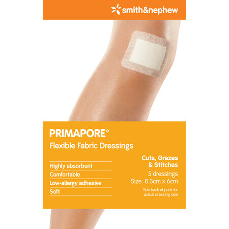 Smith & Nephew Primapore Dres 8.3X6Cm 5/Cs Pk