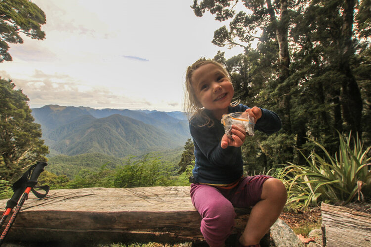 Snack break tramping nz kids