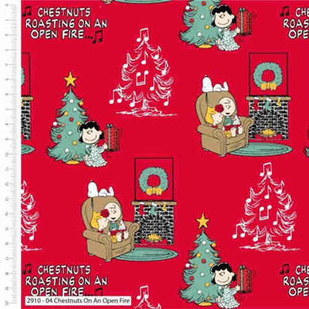 Snoopy Christmas Chestnuts by the Fire Red 2910-04
