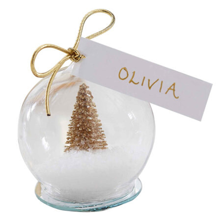 Snow globe place card holders