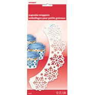 Snowflake Cupcake Wrappers x 12