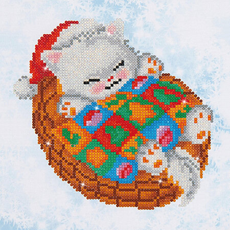 Snug Christmas Kitty - Diamond Dotz - Beginner