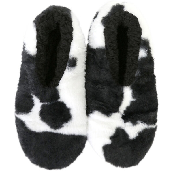 SnuggUps Women's Slippers Cow Print Large