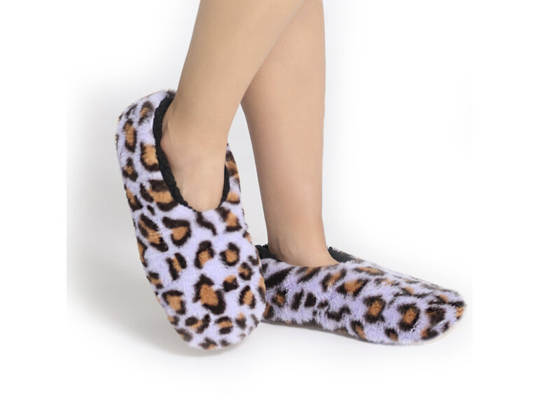 SnuggUps Women's Slippers Leopard Lilac Large