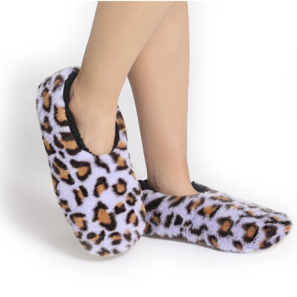 SnuggUps Women's Slippers Leopard Lilac Medium