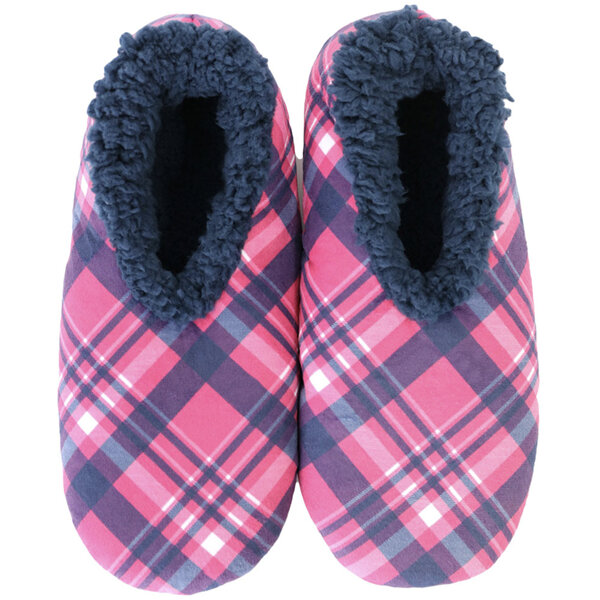 SnuggUps Women's Slippers Print Bright Plaid Large