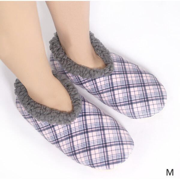 SnuggUps Women's Slippers Print Pastel Plaid Small