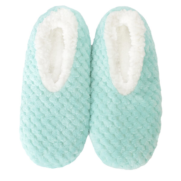 SnuggUps Women's Slippers Soft Petals Aqua Large
