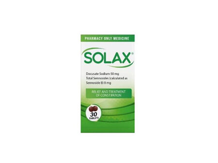 SOLAX Constipation 50mg+8mg Tabs 30s