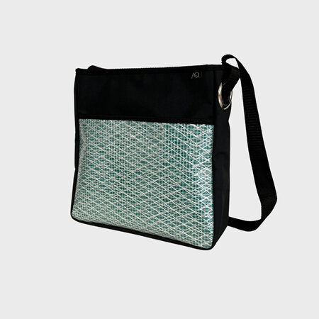 Sole Crossbody/Shoulder bag - sailcloth and green