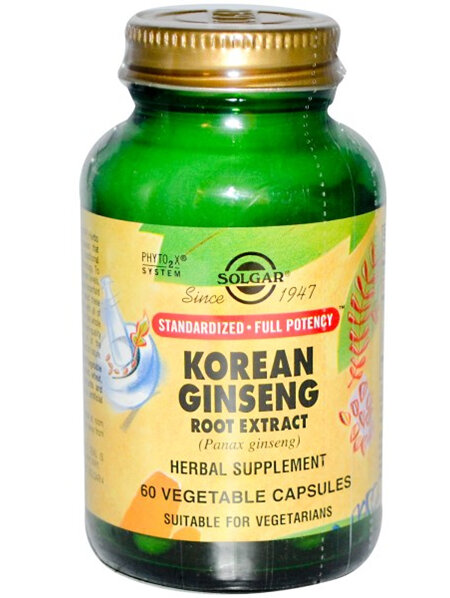 Solgar Korean Ginseng Root Extract, 60 Capsules
