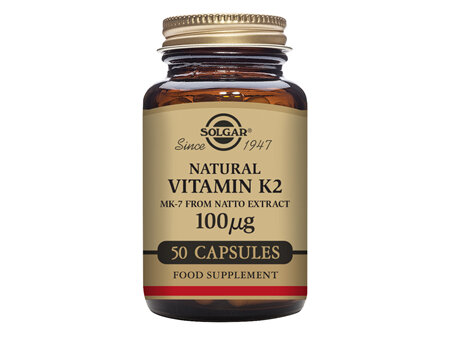 Solgar® Natural Vitamin K2 (MK-7) 100 µg Vegetable Capsules 50 caps