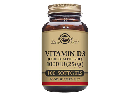 Solgar® Vitamin D3 1000 IU (25 µg) Softgels 100 caps