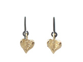 solid 9k gold hearts sweethearts valentines gift earrings oxidised lily griffin