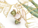 solid 9k gold peridot rosehip earrings august birthstone lily griffin nz jewelry