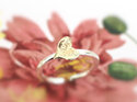 Solid 9k gold sweetheart heart silver adjustable ring lilygriffin nz jewellery