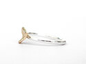 Solid 9k gold sweetheart heart sterling silver adjustable ring lily griffin nz