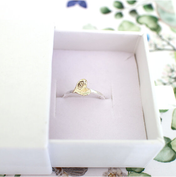 solid 9k gold sweetheart ring gift box silver adjustable lily griffin nz jewelry