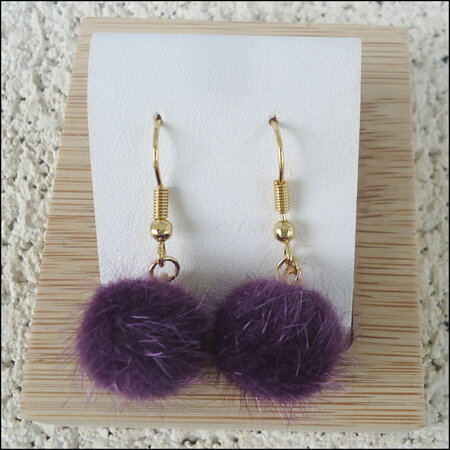 Solid Earrings - Purple