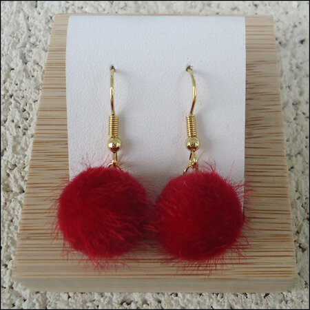Solid Earrings - Red