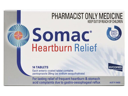 Somac Heartburn Relief 14 Tablets