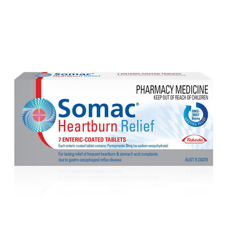 Somac Heartburn Relief 20mg Tablets, 7 Pack